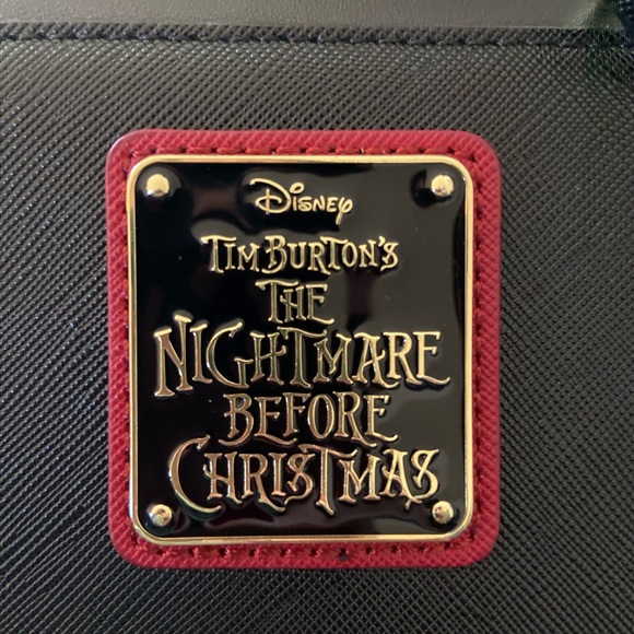 Loungefly Black Leather Nightmare Before Christmas Wreath Handbag - EUC - Picture 11 of 11